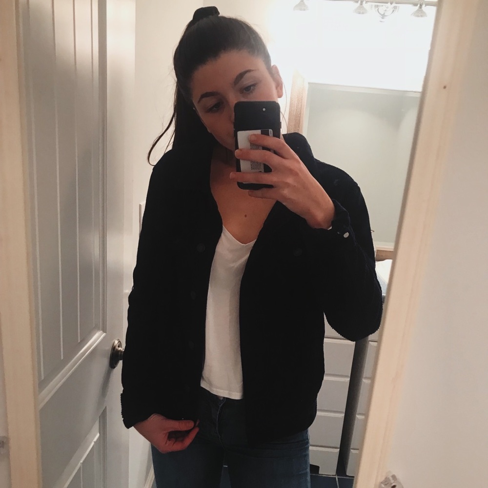 Brandy Melville corduroy navy jacket